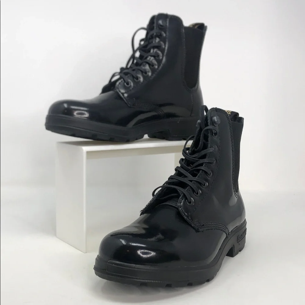 Blundstone Black Leather Women’s Chelsea Lug Boots - Size 6.5